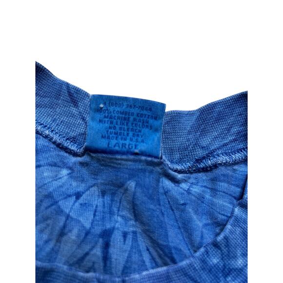 VTG Crazy Shirts Hawaii Maui Wale Men Sz Large Blue  Dolphins Tie Dye Y2K Retro - Picture 10 of 11